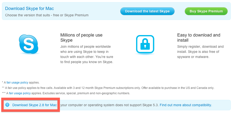 skype for mac sierra
